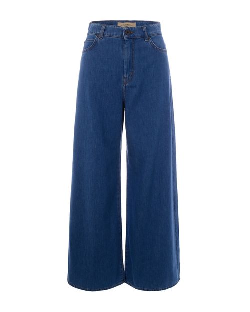 Blue Relaxed High Rise Jeans