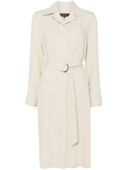 Crepe midi dress - Neutrals