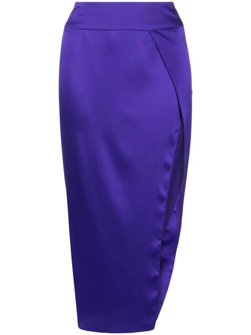Silk wrap skirt - Purple
