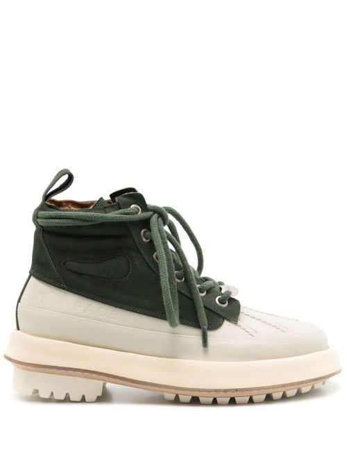 Duck V2 two-tone ankle boots - Green