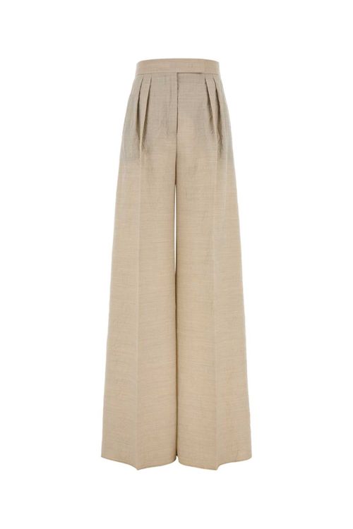 Virgin Wool Trousers — Beige
