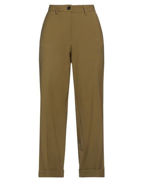 Momoní Woman Pants Military green Size 2 Virgin Wool, Elastane