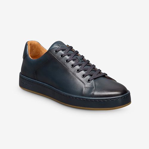 Barnes Lace-up Sneaker in Navy Leather