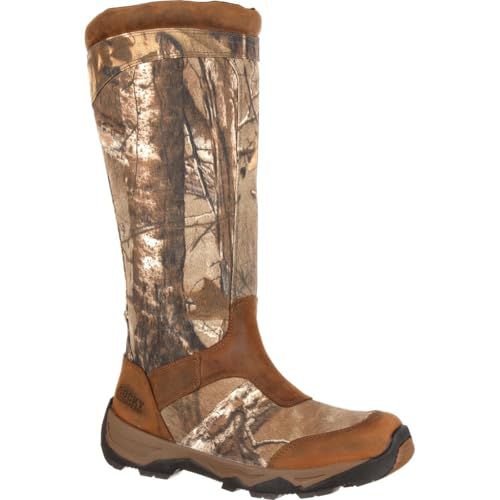 ROCKY Retraction Waterproof Side-Zip Snake Boot, Realtree Xtra