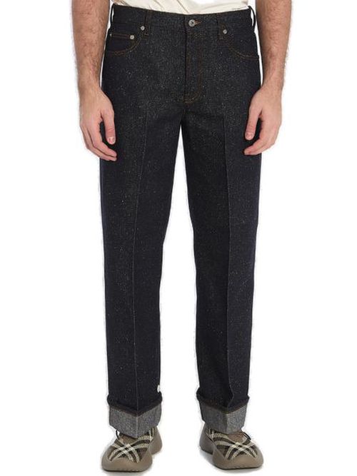 Burberry Straight-Leg Trun-Up Hem Jeans