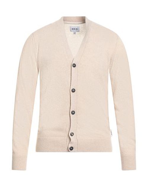 Man Cardigan Beige Size L Wool, Polyamide