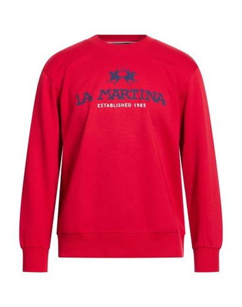 Man Sweatshirt Red Size M Cotton, Polyester