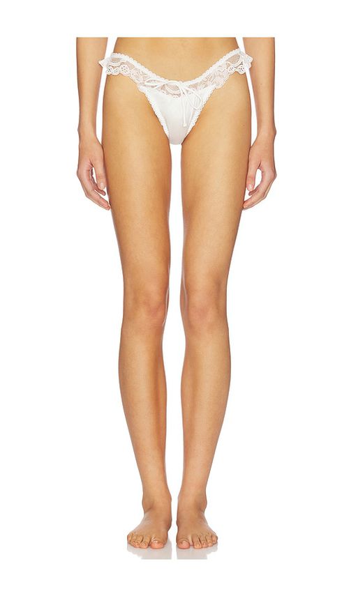 KAT THE LABEL Madeline Thong in Ivory. - M also in L, S