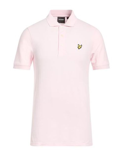 Man Polo shirt Pink Size S Cotton, Elastane