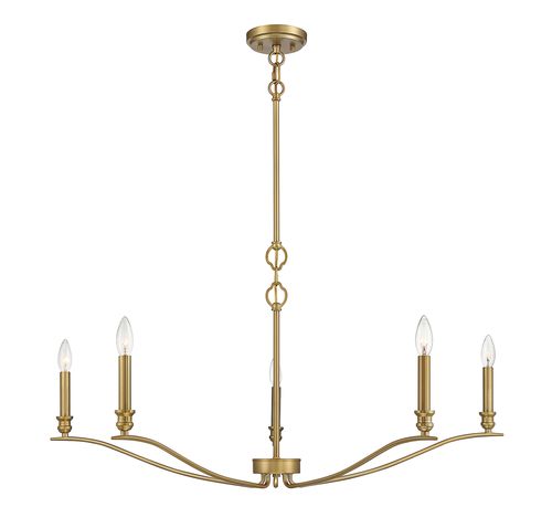 Trade Winds Lighting 5-Light Chandelier In Natural Brass - TW30091-NB