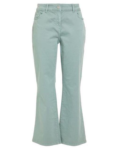 Woman Pants Sage green Size 12 Cotton, Elastane