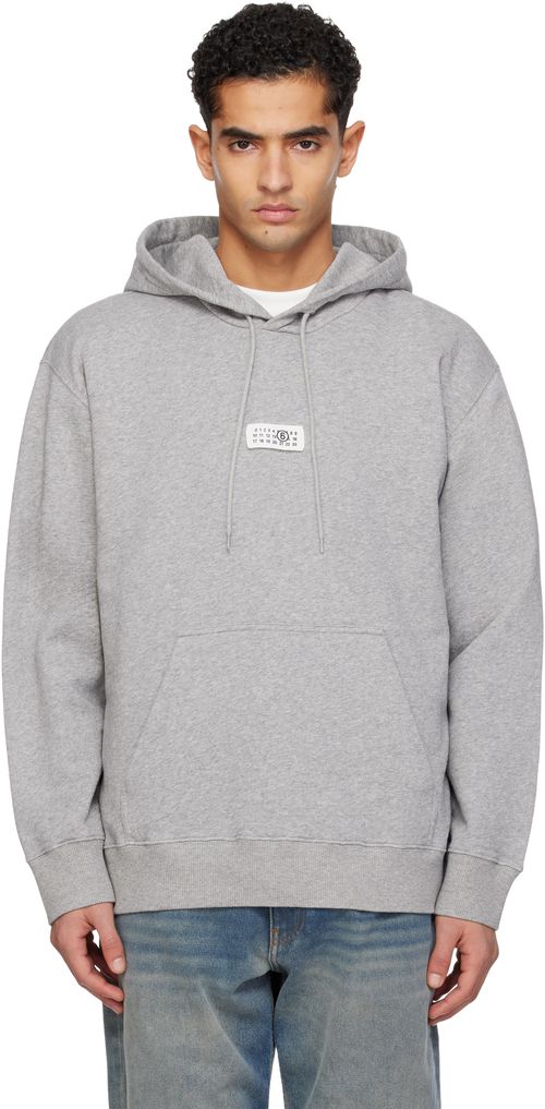 Gray Logo Patch Hoodie