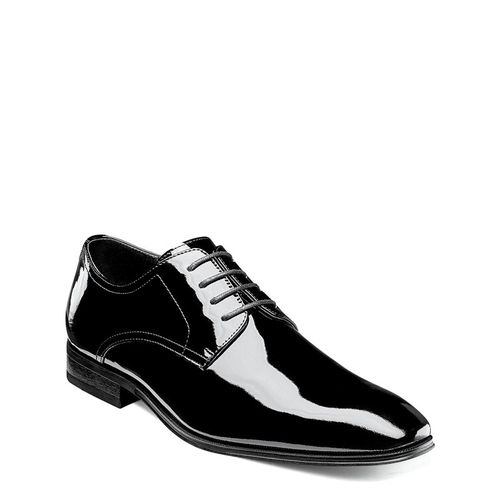 Men's Tux Plain Toe Oxford Shoes (Black Patent)