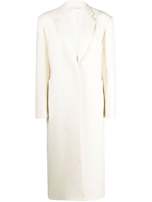 Tailored single-breasted coat - White