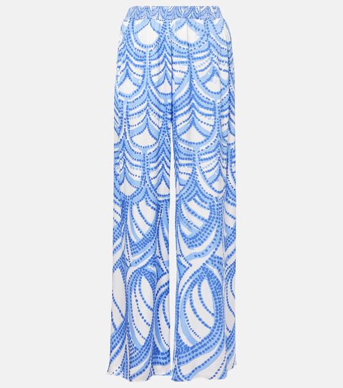 Cecile printed wide-leg pants