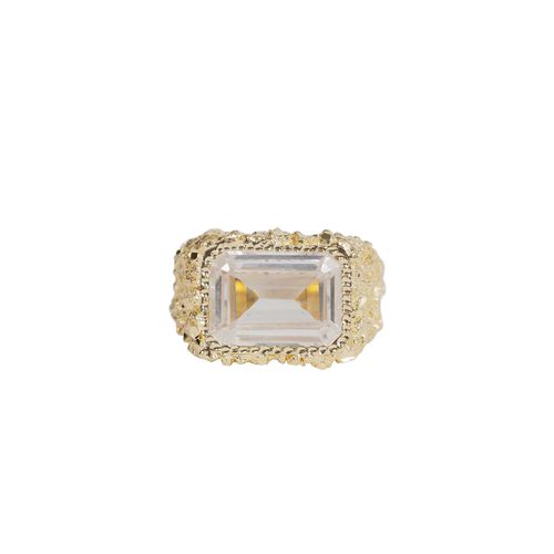 Rectangle Crystal Ring