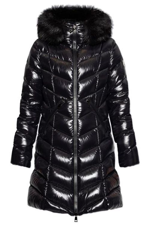 Moncler Quilted Zip-Up Long Coat