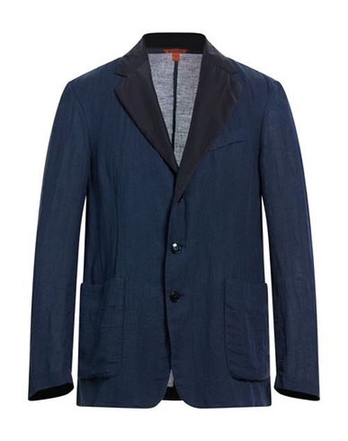 Man Blazer Navy Size 40 Linen, Cotton