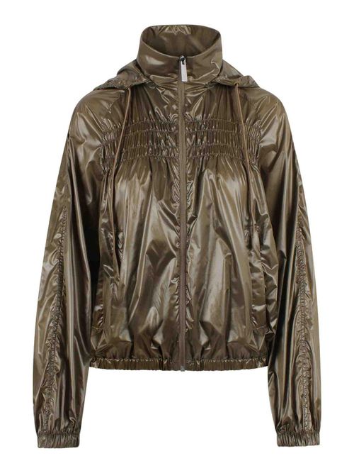 Lightweight wet-look nylon jacket