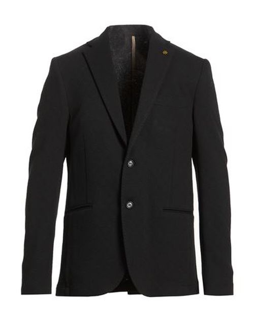Man Blazer Black Size 42 Polyester, Viscose, Elastane