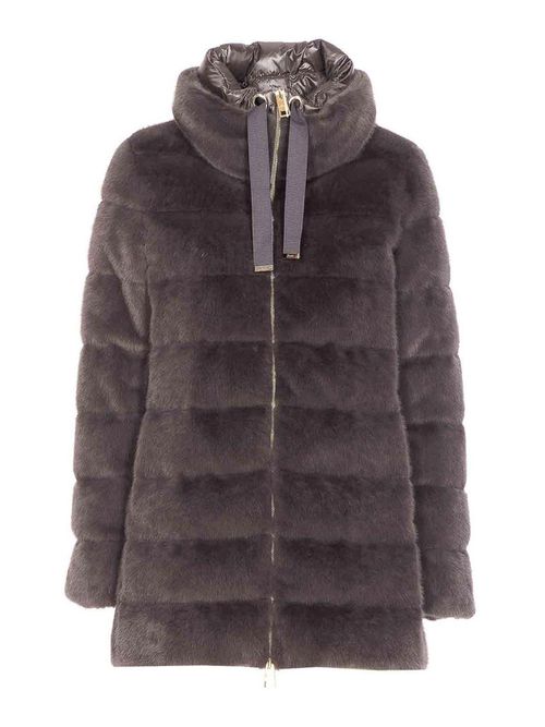 A-Shape Faux Fur Down Jacket