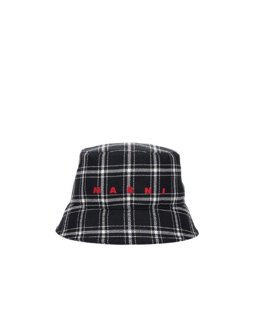 Marni | logo-embroidered checked bucket hat | Realry display picture 1