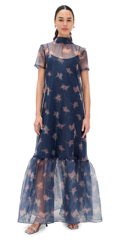 Calluna Dress Botanical Navy