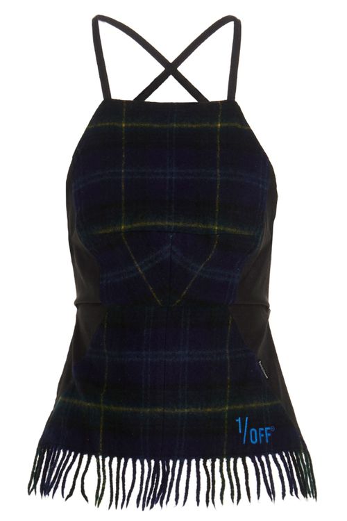 'Checked Scarf' Top