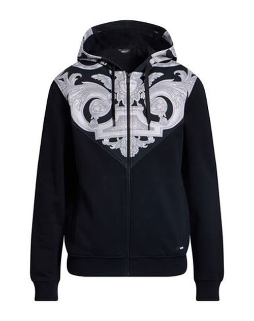 Man Sweatshirt Black Size XL Cotton