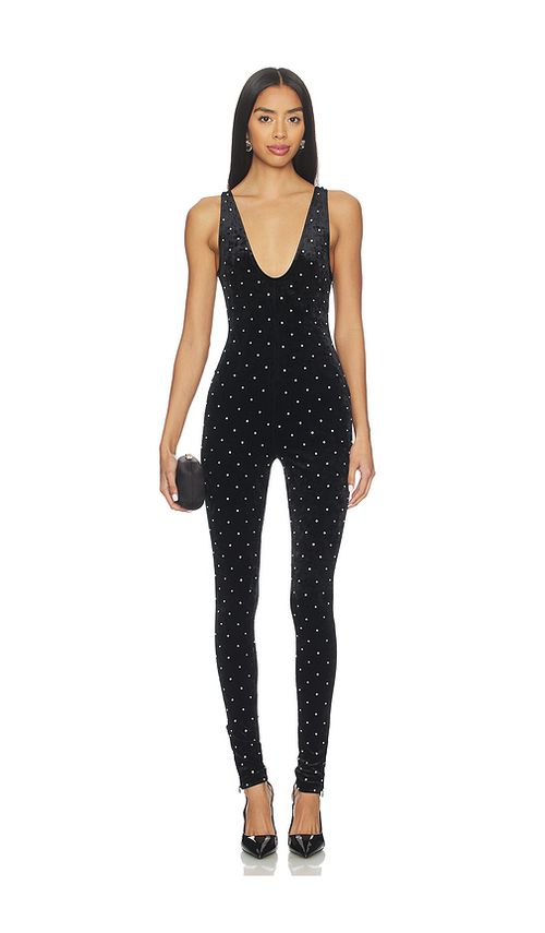 Ronny Kobo Atria Catsuit in Black. L. Also in M