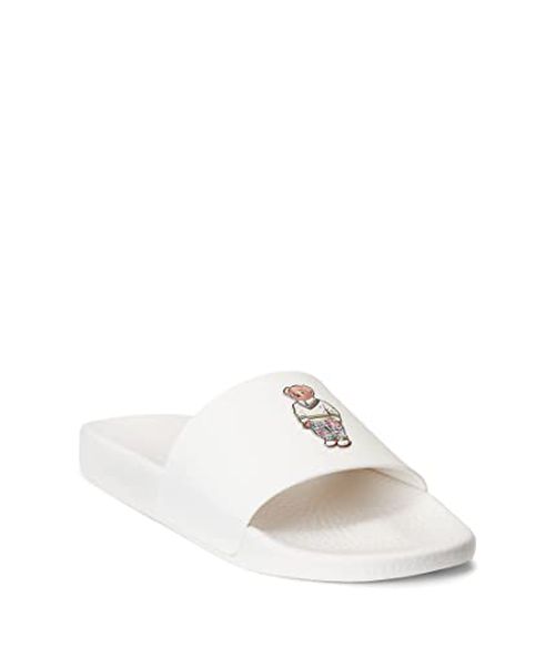 POLO RALPH LAUREN Polo Slide Sandal White/Navy
