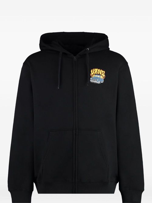 Graphic-print hoodie - Black