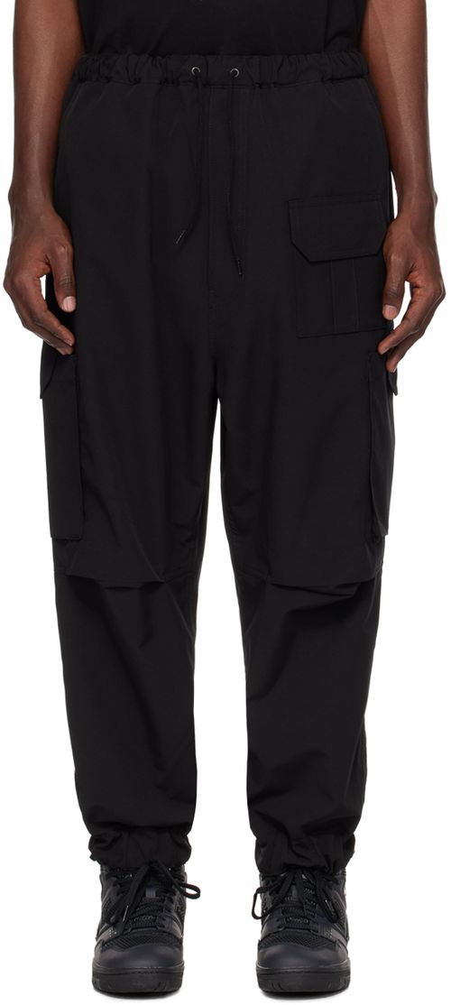 Junya Watanabe Black Elasticized Cargo Pants