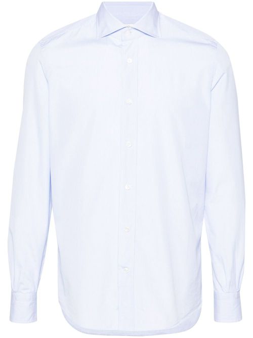 Windowpane-print shirt - Blue