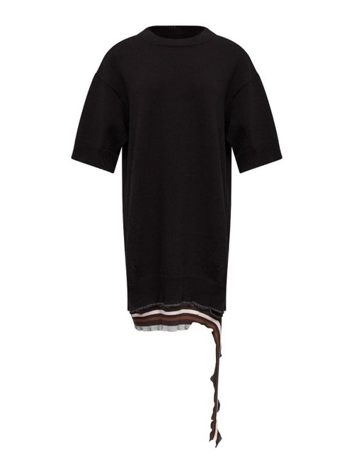 Short dress with distressed effect