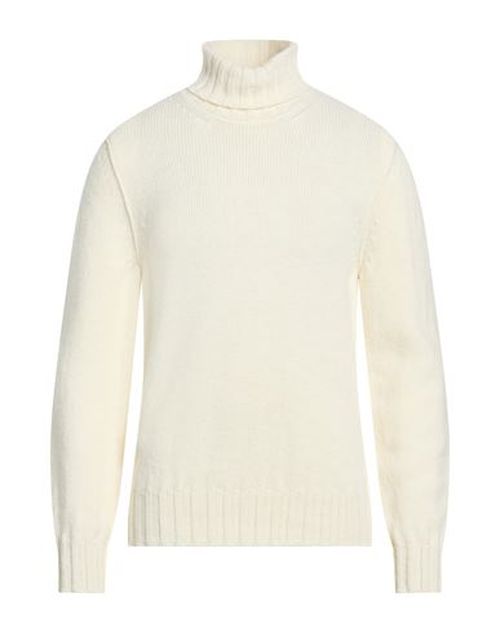 Patrizio Piscaglia Man Turtleneck Ivory Size 38 Baby alpaca wool, Polyamide, Wool