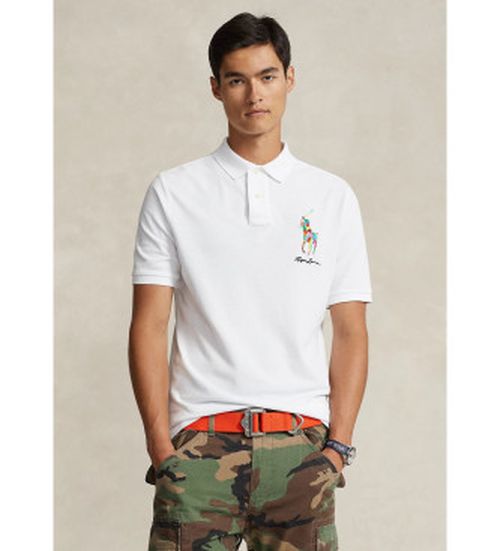 Polo Ralph Lauren for man. 710926413002 Classic Fit pique polo shirt with white logo (S), Casual, Cotton, Short sleeve