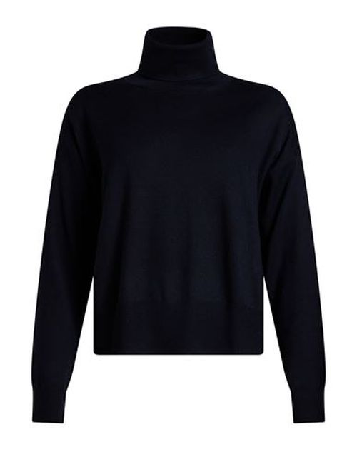 Woman Turtleneck Midnight blue Size 8 Merino Wool