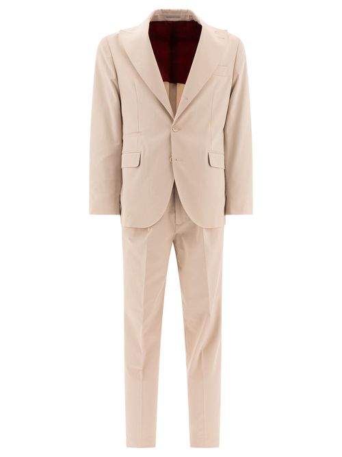 Single-Breasted Suit In Cotton Gabardine Dresses