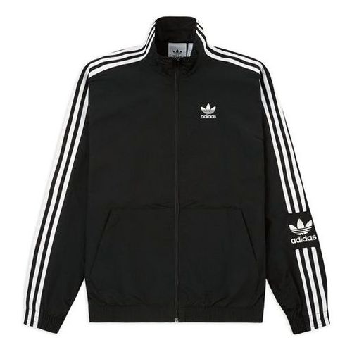 Originals Lock Up TT Sleeve Logo Retro Sports Jacket Black