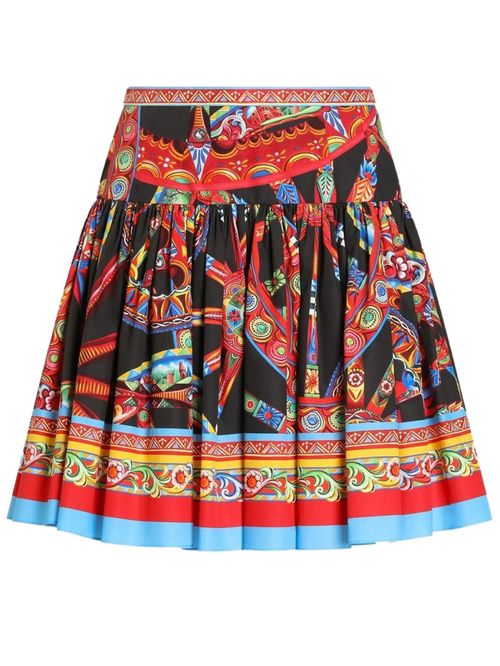 Multicolor Printed Mini Skirt