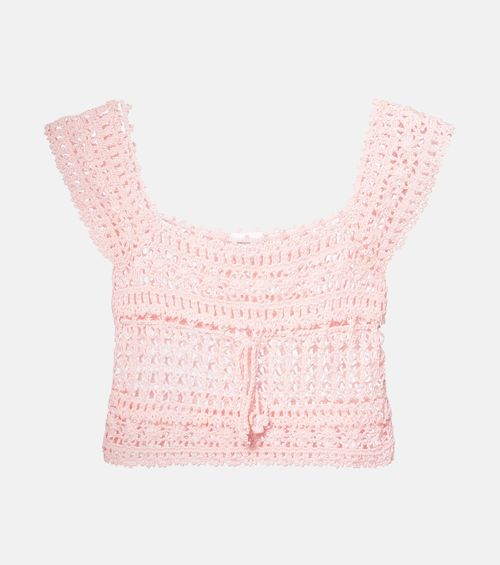 Deauville crochet cotton crop top