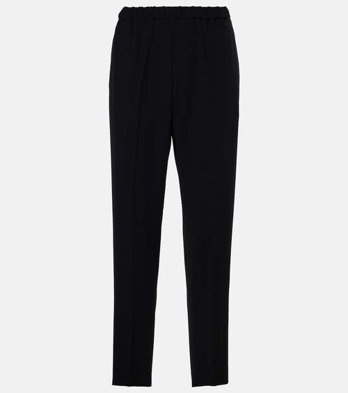 Pleated slim pants
