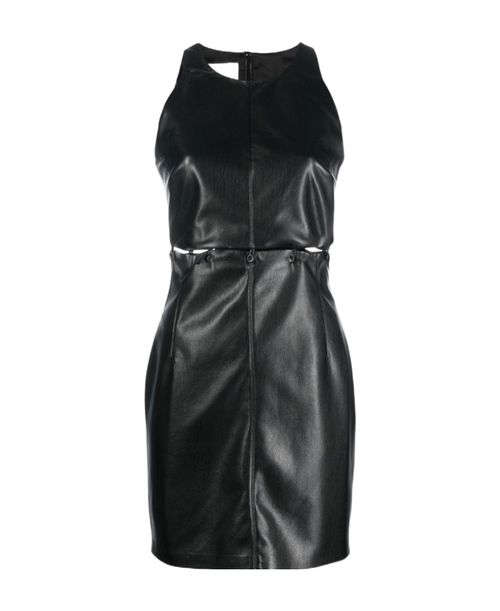 Layan faux-leather mini dress