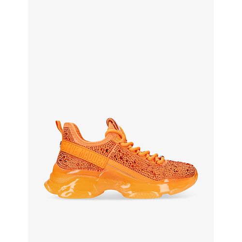 Womens Orange Mistica 575 Crystal-embellished Woven Low-top Trainers