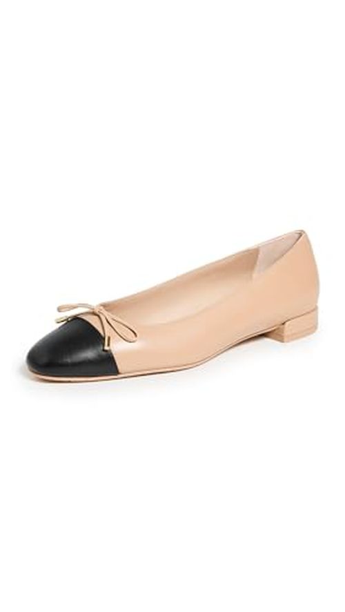Stuart Weitzman Women's Sleek Bow Flat Ballet