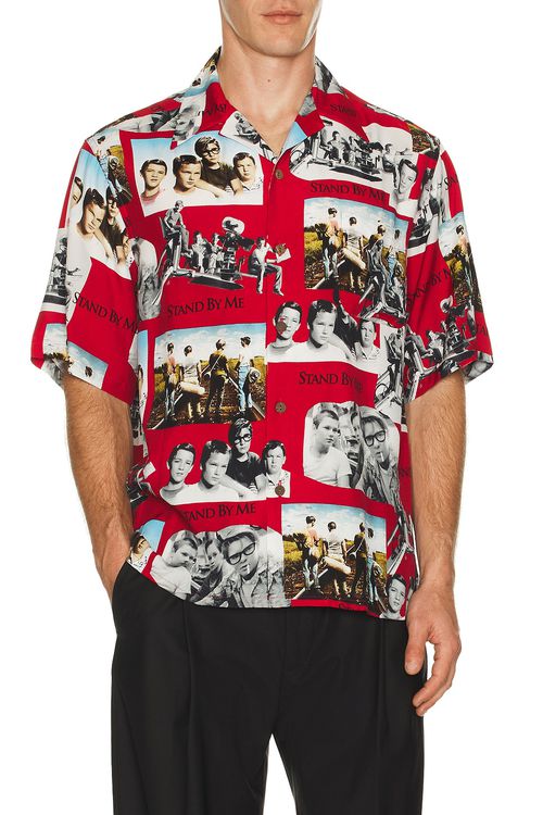 WACKO MARIA Stand By Me Hawaiian Shirt in Red - Red. XL/1X also in L