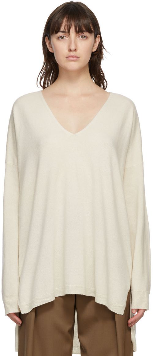 Off white cashmere oversized sweater