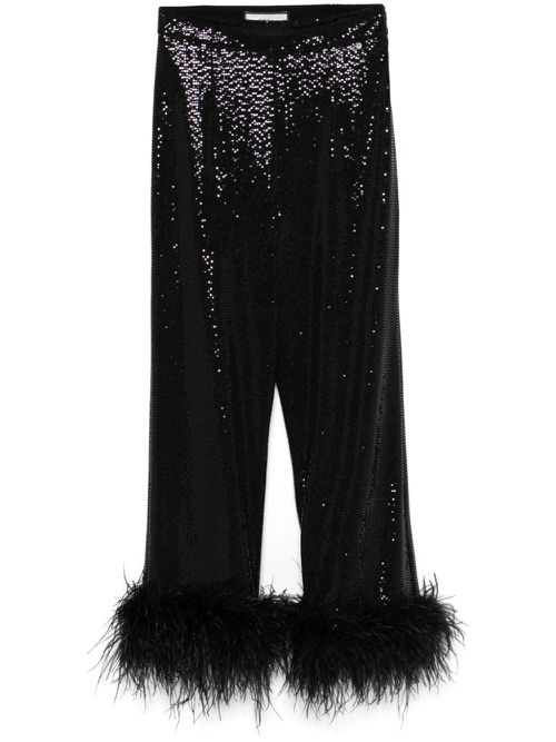Sequinned trousers - Black