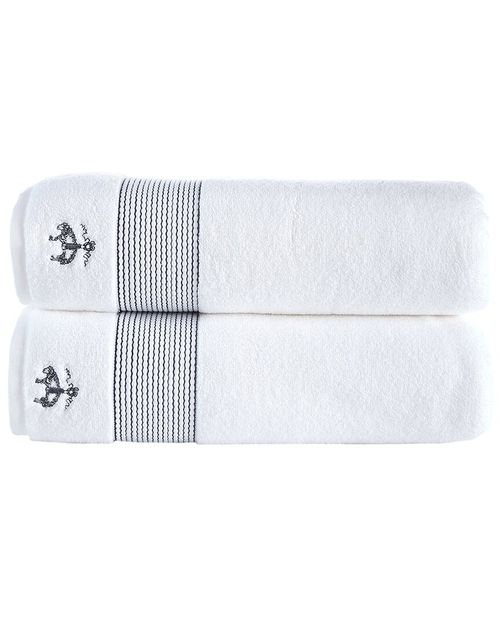 Rope Stripe Border 2pc Bath Sheets